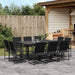 Set mobilier de grădină, 11 piese, negru, textilenă - WALTI WALTI