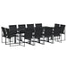 Set mobilier de grădină, 13 piese, negru, textilenă - WALTI WALTI