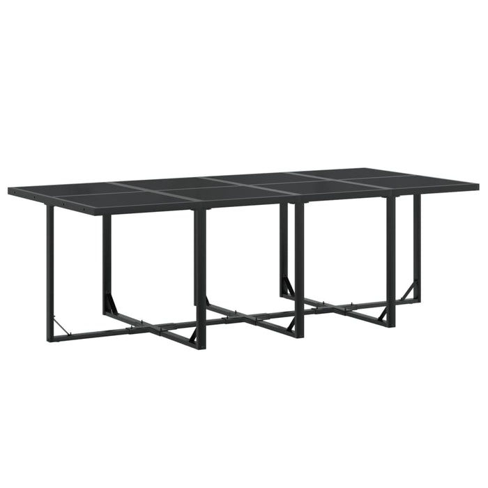 Set mobilier de grădină, 13 piese, negru, textilenă - WALTI WALTI