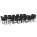Set mobilier de grădină, 17 piese, negru, textilenă - WALTI WALTI