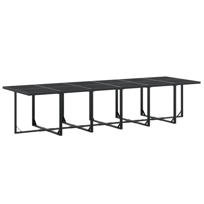 Set mobilier de grădină, 17 piese, negru, textilenă - WALTI WALTI