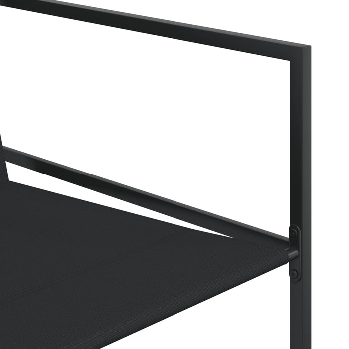 Set mobilier de grădină, 17 piese, negru, textilenă - WALTI WALTI