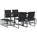 Set mobilier de grădină, 9 piese, negru, textilenă - WALTI WALTI