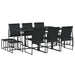 Set mobilier de grădină, 11 piese, negru, textilenă - WALTI WALTI