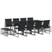 Set mobilier de grădină, 13 piese, negru, textilenă - WALTI WALTI