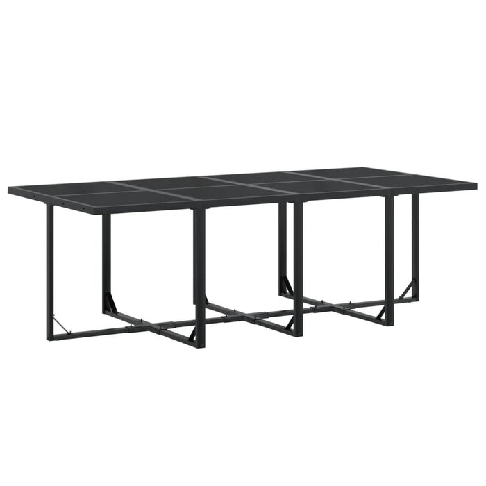 Set mobilier de grădină, 13 piese, negru, textilenă - WALTI WALTI