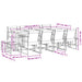 Set mobilier de grădină, 13 piese, negru, textilenă - WALTI WALTI