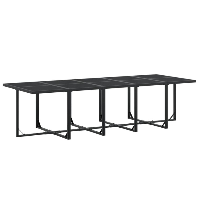 Set mobilier de grădină, 15 piese, negru, textilenă - WALTI WALTI
