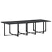 Set mobilier de grădină, 15 piese, negru, textilenă - WALTI WALTI