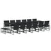 Set mobilier de grădină, 17 piese, negru, textilenă - WALTI WALTI