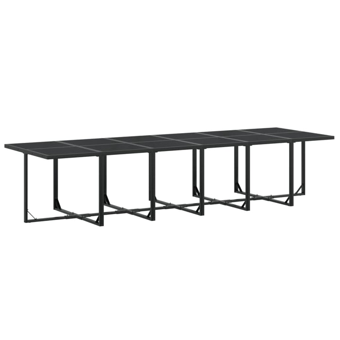 Set mobilier de grădină, 17 piese, negru, textilenă - WALTI WALTI
