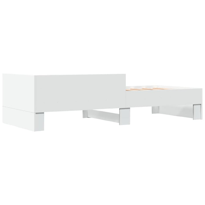 Cadru de pat, alb, 100x200 cm, lemn prelucrat - WALTI WALTI