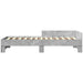 Cadru de pat, gri beton, 100x200 cm, lemn prelucrat - WALTI WALTI