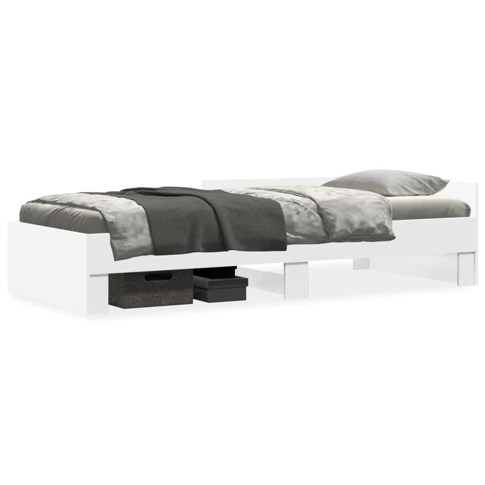 Cadru de pat, alb, 90x200 cm, lemn prelucrat WALTI