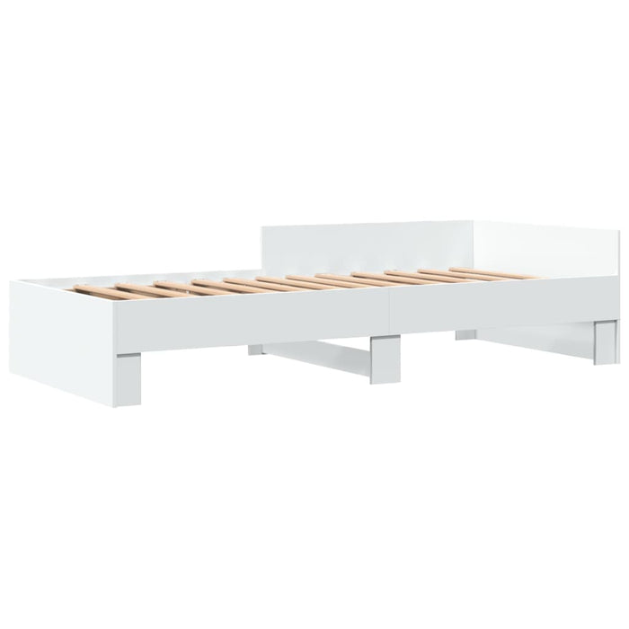Cadru de pat, alb, 90x200 cm, lemn prelucrat WALTI