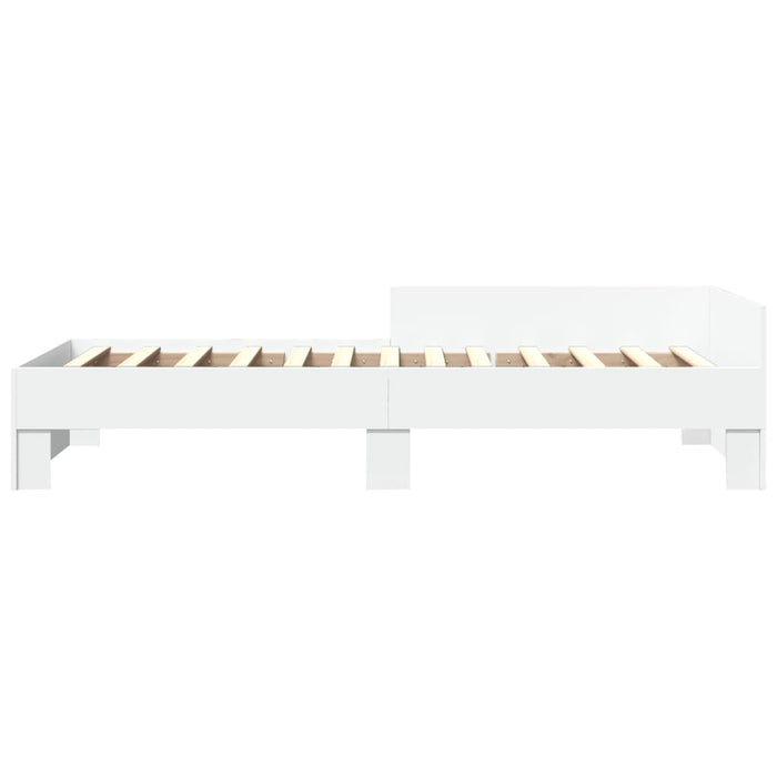 Cadru de pat, alb, 90x200 cm, lemn prelucrat WALTI