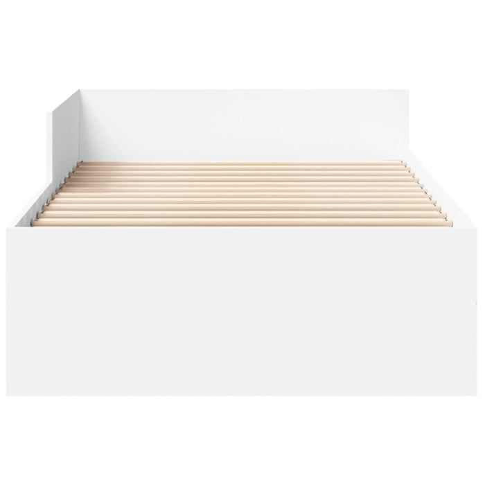 Cadru de pat, alb, 90x200 cm, lemn prelucrat WALTI