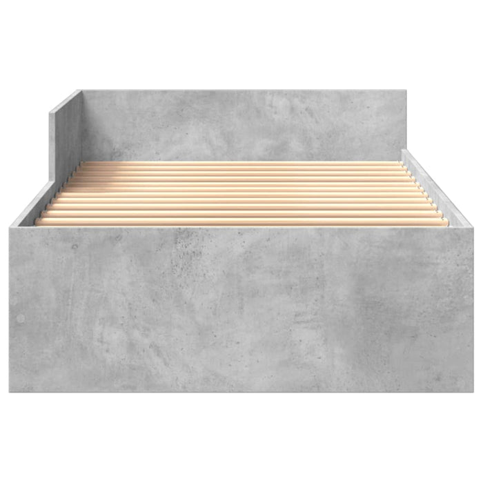 Cadru de pat, gri beton, 90x200 cm, lemn prelucrat WALTI