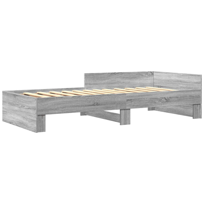Cadru de pat, gri sonoma, 90x200 cm, lemn prelucrat - WALTI WALTI