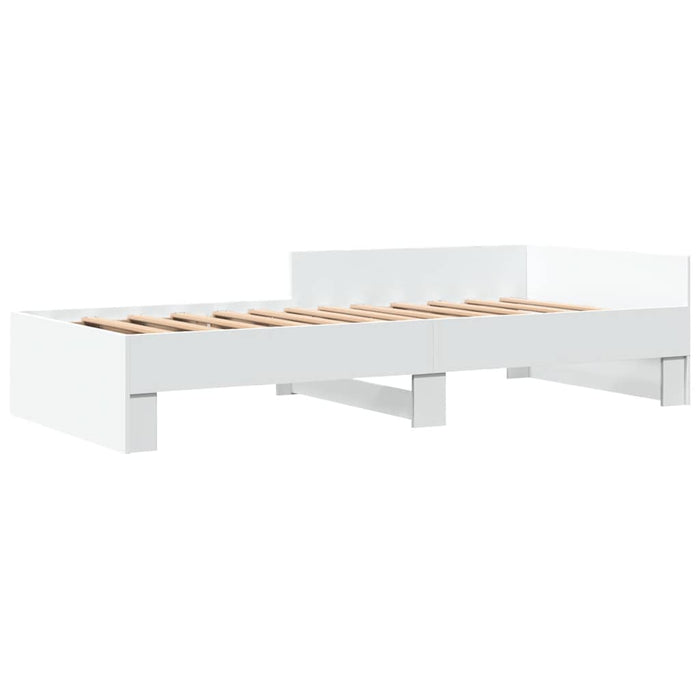 Cadru de pat, alb, 90x190 cm, lemn prelucrat WALTI