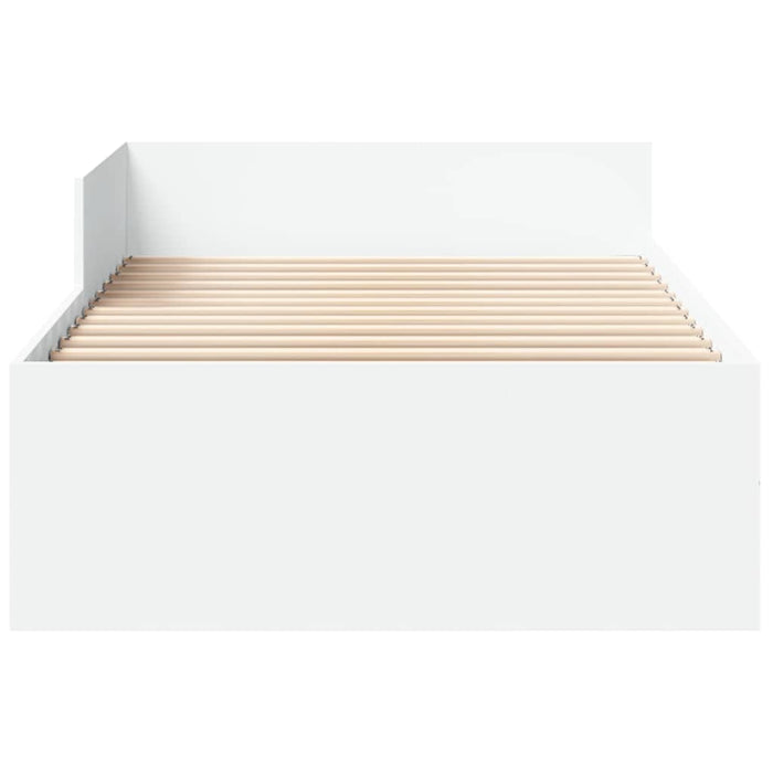 Cadru de pat, alb, 90x190 cm, lemn prelucrat WALTI