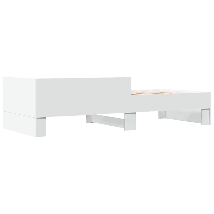 Cadru de pat, alb, 90x190 cm, lemn prelucrat WALTI