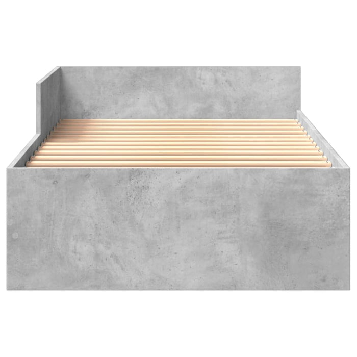 Cadru de pat, gri beton, 90x190 cm, lemn prelucrat - WALTI WALTI