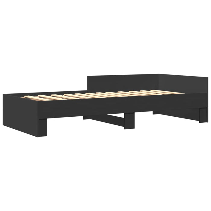 Cadru de pat, negru, 75x190 cm, lemn prelucrat - WALTI WALTI