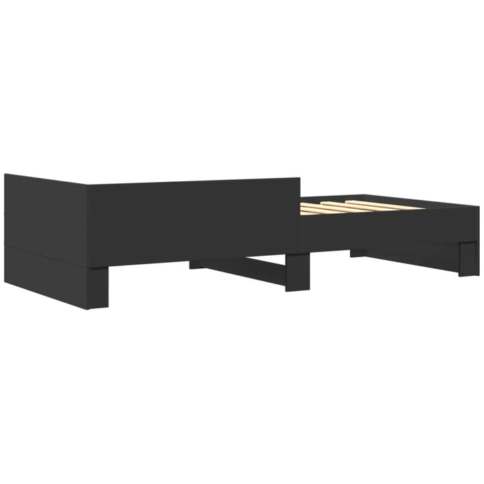 Cadru de pat, negru, 75x190 cm, lemn prelucrat - WALTI WALTI