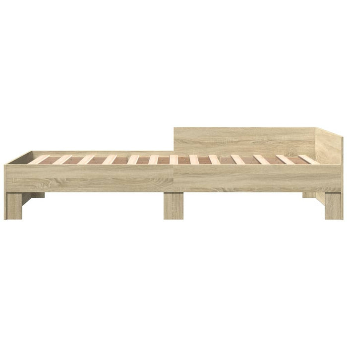 Cadru pat fără saltea, stejar sonoma 75x190 cm lemn prelucrat - WALTI WALTI