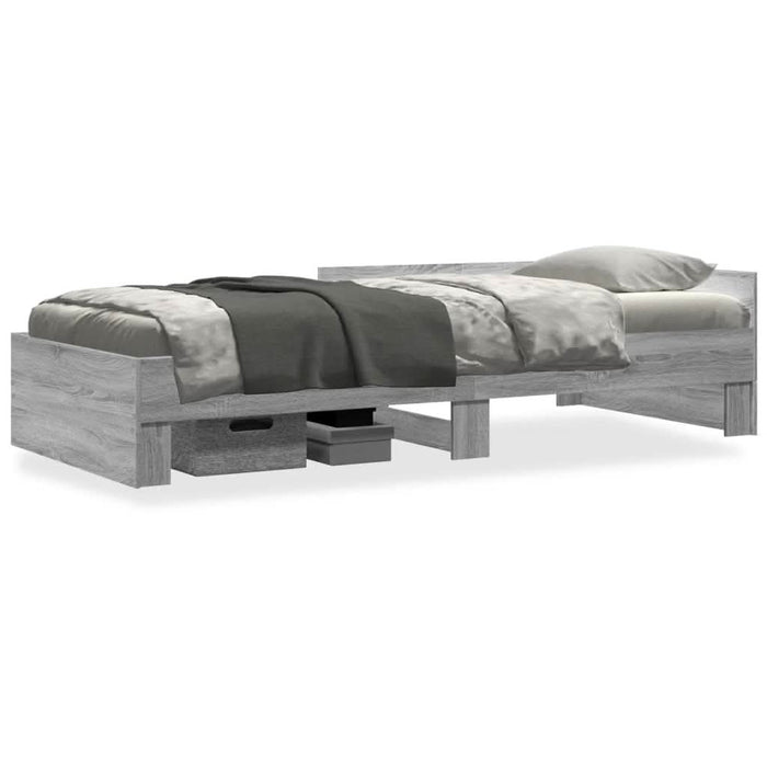 Cadru de pat, gri sonoma, 75x190 cm, lemn prelucrat - WALTI WALTI