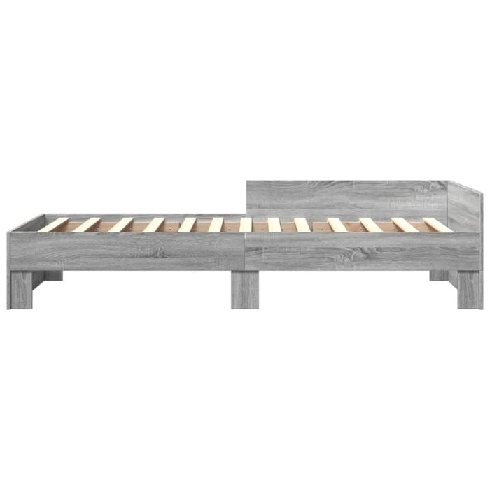 Cadru de pat, gri sonoma, 75x190 cm, lemn prelucrat - WALTI WALTI