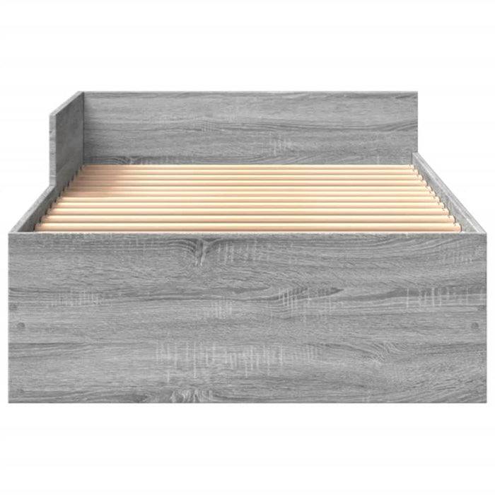 Cadru de pat, gri sonoma, 75x190 cm, lemn prelucrat - WALTI WALTI