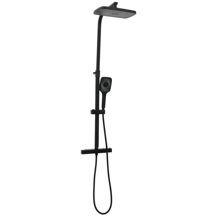 Set de duș cu două capete, mixer și furtun, negru, alamă - WALTI WALTI