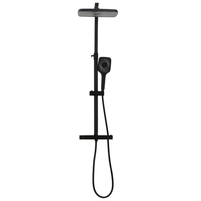 Set de duș cu două capete, mixer și furtun, negru, alamă - WALTI WALTI