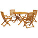 Set mobilier de grădină pliabil, 5 piese, lemn masiv de acacia - WALTI WALTI