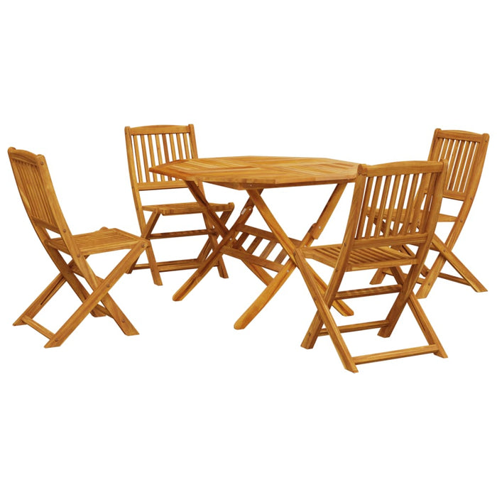 Set mobilier de grădină pliabil, 5 piese, lemn masiv de acacia - WALTI WALTI