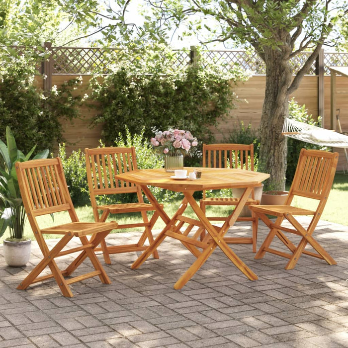 Set mobilier de grădină pliabil, 5 piese, lemn masiv de acacia - WALTI WALTI