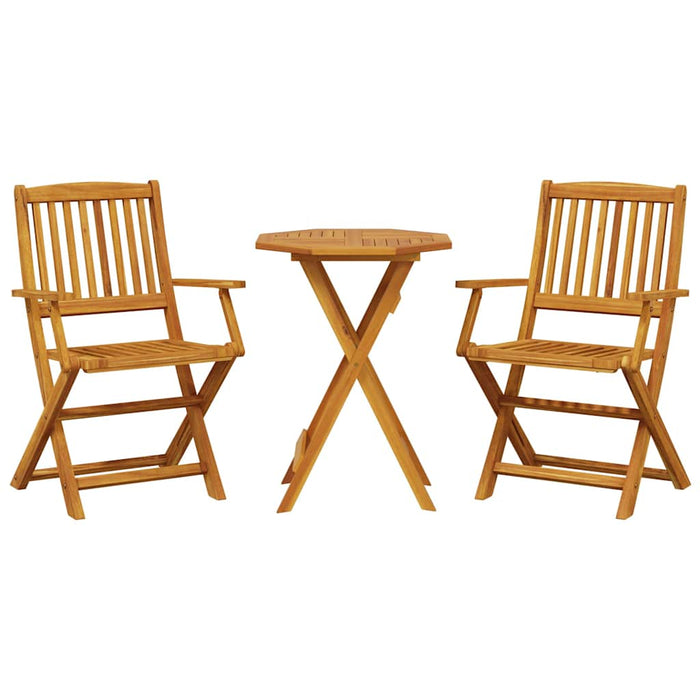 Set de bistro pliabil, 3 piese, lemn masiv de acacia - WALTI WALTI
