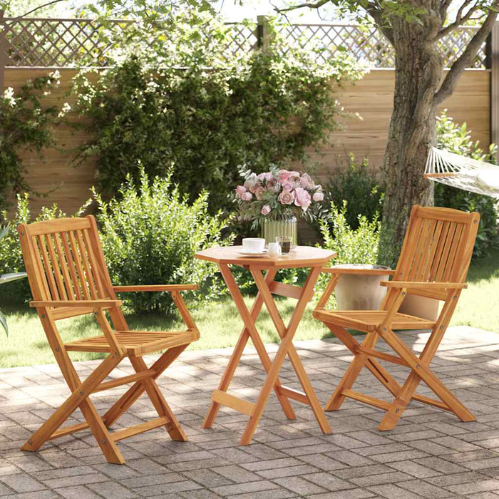 Set de bistro pliabil, 3 piese, lemn masiv de acacia - WALTI WALTI