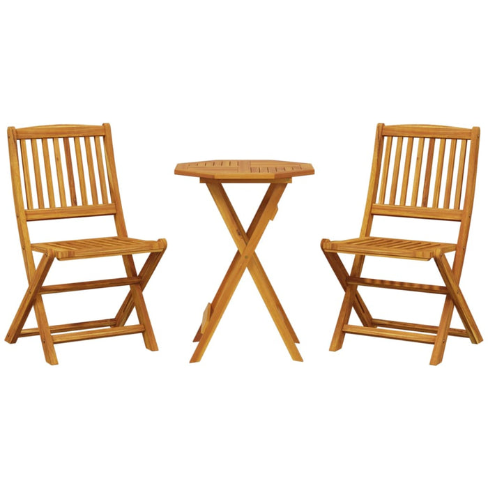 Set de bistro pliabil, 3 piese, lemn masiv de acacia - WALTI WALTI