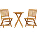 Set de bistro pliabil, 3 piese, lemn masiv de acacia - WALTI WALTI