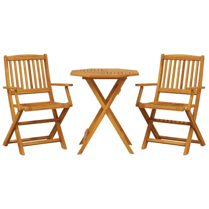 Set de bistro pliabil, 3 piese, lemn masiv de acacia - WALTI WALTI