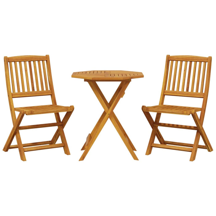 Set de bistro pliabil, 3 piese, lemn masiv de acacia - WALTI WALTI