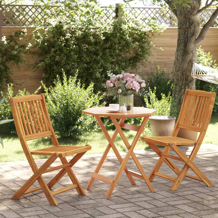 Set de bistro pliabil, 3 piese, lemn masiv de acacia - WALTI WALTI