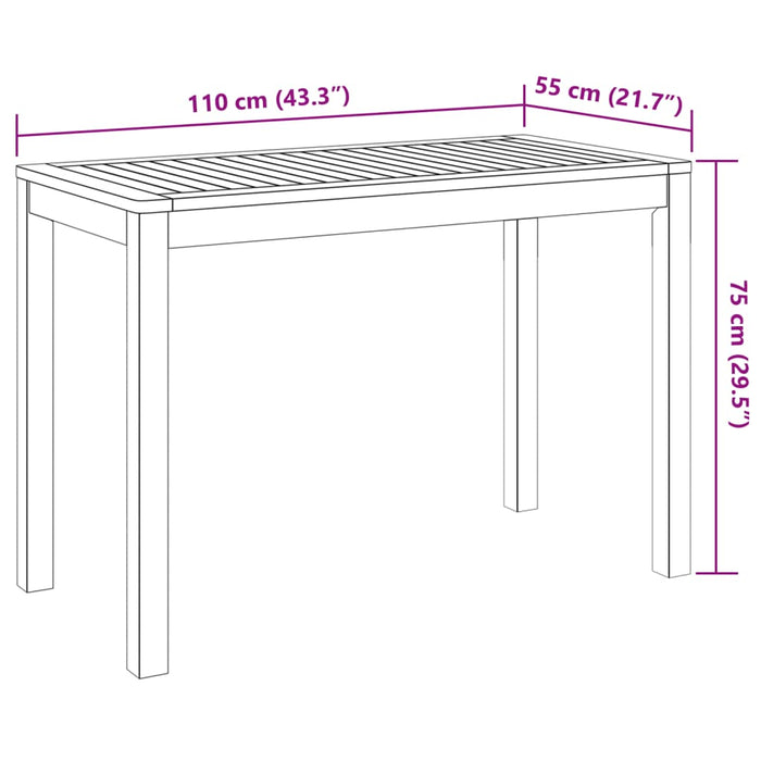 Set mobilier de grădină, 3 piese, lemn masiv de acacia - WALTI WALTI