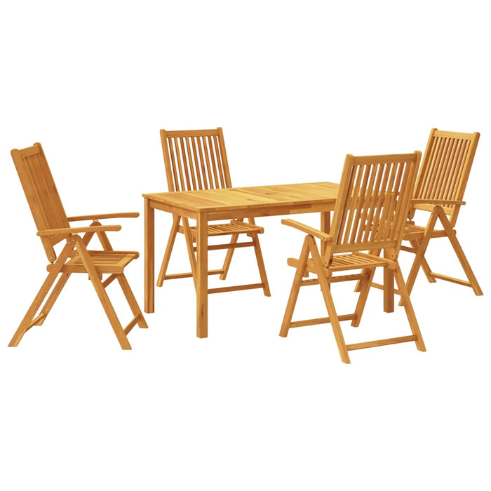 Set mobilier de grădină, 5 piese, 140x80x74 cm, lemn masiv de acacia WALTI