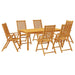 Set mobilier de grădină, 7 piese, 180x90x75 cm, lemn masiv de acacia - WALTI WALTI