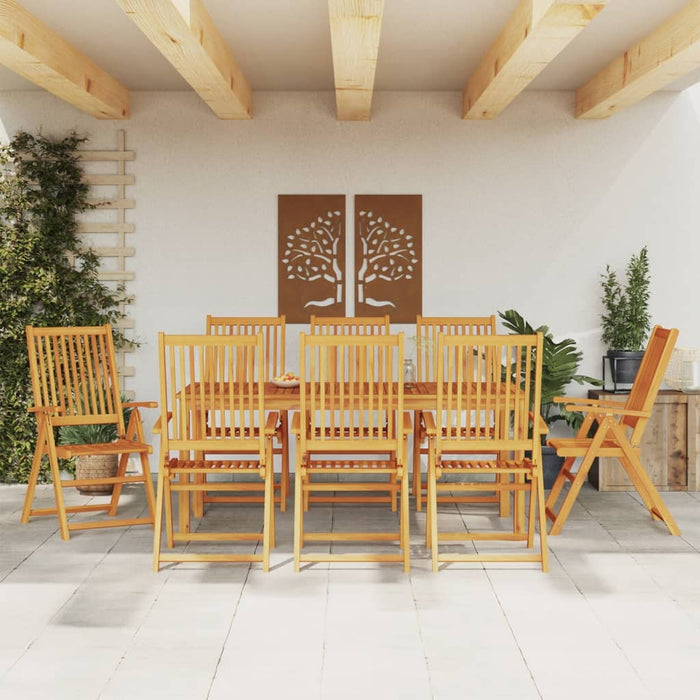 Set mobilier de grădină, 9 piese, 180x90x75 cm, lemn masiv de acacia - WALTI WALTI