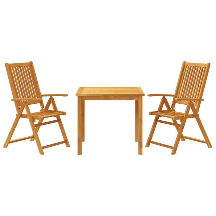 Set mobilier de grădină, 3 piese, 85x85x74 cm, lemn masiv de acacia - WALTI WALTI